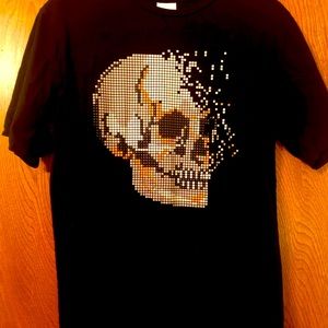 Badass textured skull men’s T-shirt from Zara